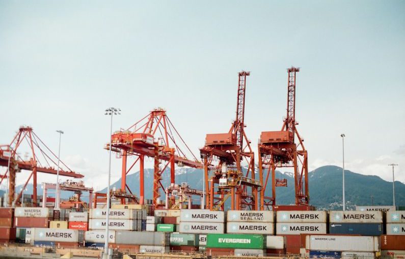 Globalization - cargo port crane